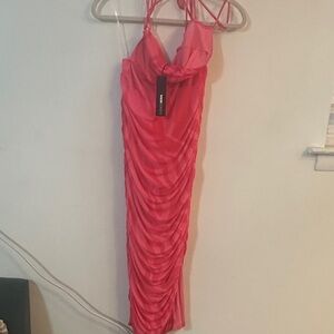 Fashion Nova Strapless Pink Dress